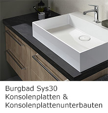 Burgbad Sys30 Konsolenplatten & Konsolenplattenunterbauten